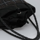 BURBERRY Nova Check Hand Bag Canvas Navy Auth JB069-6