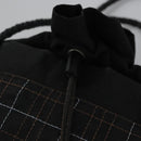 BURBERRY Nova Check Hand Bag Canvas Navy Auth JB069-9