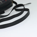 BURBERRY Nova Check Hand Bag Canvas Navy Auth JB069-7