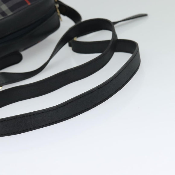 BURBERRY Nova Check Hand Bag Canvas Navy Auth JB069