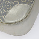 CELINE C Macadam Canvas Shoulder Bag Gray Auth JB071-8