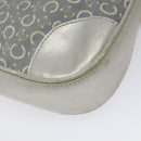 CELINE C Macadam Canvas Shoulder Bag Gray Auth JB071-17