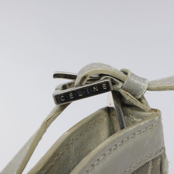 CELINE C Macadam Canvas Shoulder Bag Gray Auth JB071