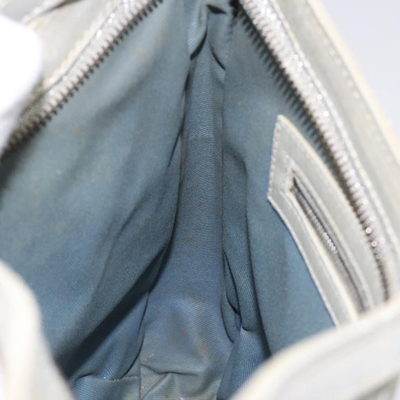CELINE C Macadam Canvas Shoulder Bag Gray Auth JB071