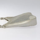 CELINE C Macadam Canvas Shoulder Bag Gray Auth JB071-4