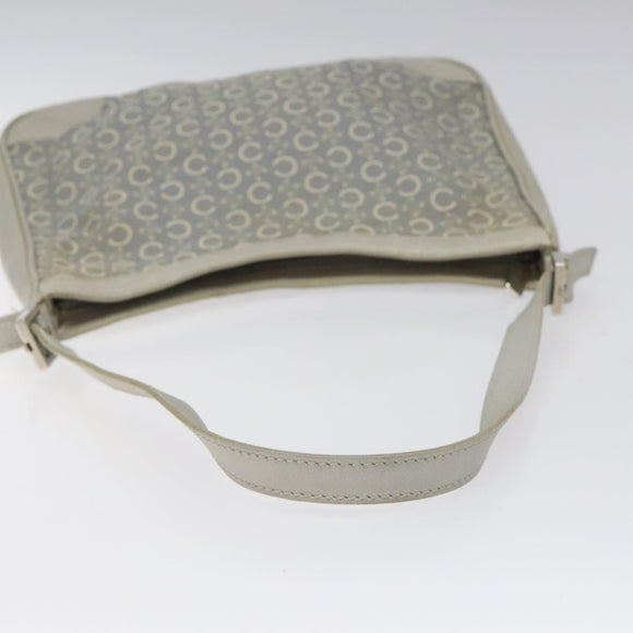 CELINE C Macadam Canvas Shoulder Bag Gray Auth JB071