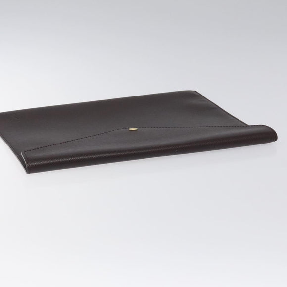 LOUIS VUITTON Taiga Document Case Clutch Bag Acajou M99087 LV Auth JB083