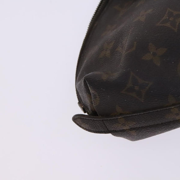 LOUIS VUITTON Monogram Trousse Demi Ronde Cosmetic Pouch M47520 LV Auth JB085