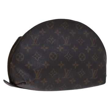 LOUIS VUITTON Monogram Trousse Demi Ronde Cosmetic Pouch M47520 LV Auth JB085