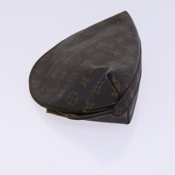 LOUIS VUITTON Monogram Trousse Demi Ronde Cosmetic Pouch M47520 LV Auth JB085