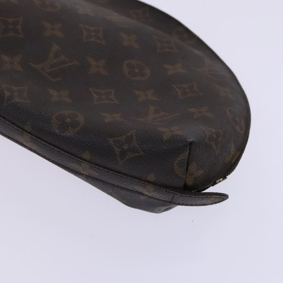 LOUIS VUITTON Monogram Trousse Demi Ronde Cosmetic Pouch M47520 LV Auth JB085