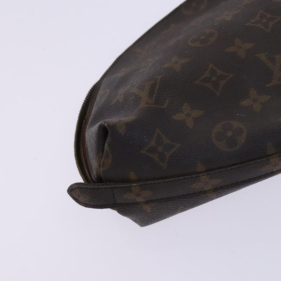LOUIS VUITTON Monogram Trousse Demi Ronde Cosmetic Pouch M47520 LV Auth JB085