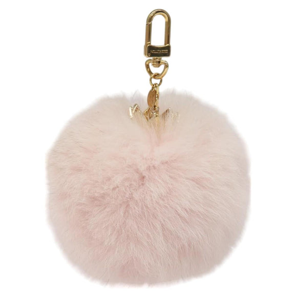 LOUIS VUITTON Fuzzy Bubble Key Holder Pink Gold M67371 LV Auth JB089A