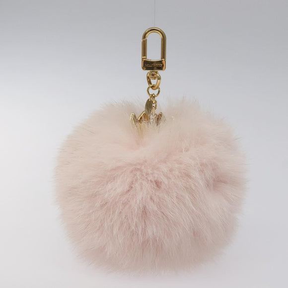 LOUIS VUITTON Fuzzy Bubble Key Holder Pink Gold M67371 LV Auth JB089A