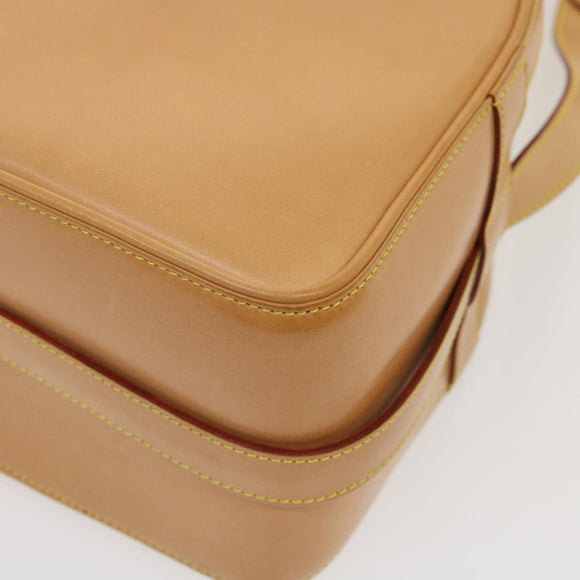 LOUIS VUITTON Nomad Leather Reporter PM Shoulder Bag SPO Beige LV Auth ai626AV