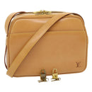 LOUIS VUITTON Nomad Leather Reporter PM Shoulder Bag SPO Beige LV Auth ai626AV-1