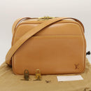LOUIS VUITTON Nomad Leather Reporter PM Shoulder Bag SPO Beige LV Auth ai626AV-12