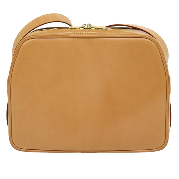 LOUIS VUITTON Nomad Leather Reporter PM Shoulder Bag SPO Beige LV Auth ai626AV