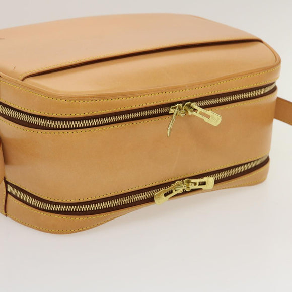LOUIS VUITTON Nomad Leather Reporter PM Shoulder Bag SPO Beige LV Auth ai626SAV