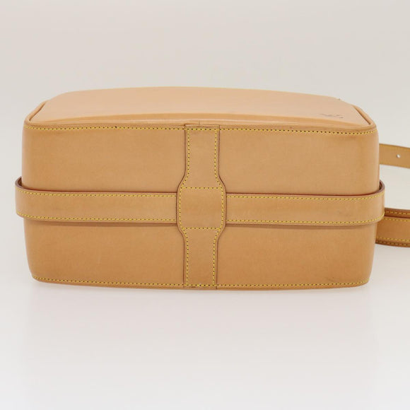 LOUIS VUITTON Nomad Leather Reporter PM Shoulder Bag SPO Beige LV Auth ai626SAV