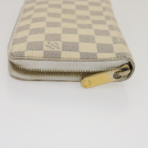 LOUIS VUITTON Damier Azur Zippy Organizer Long Wallet N60012 LV Auth ai662