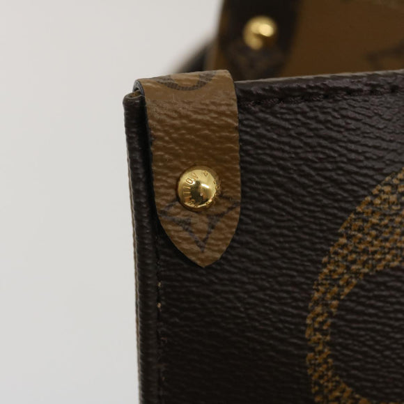 LOUIS VUITTON Monogram Reverse Giant On The go GM Tote Bag M45320 Auth ai595S