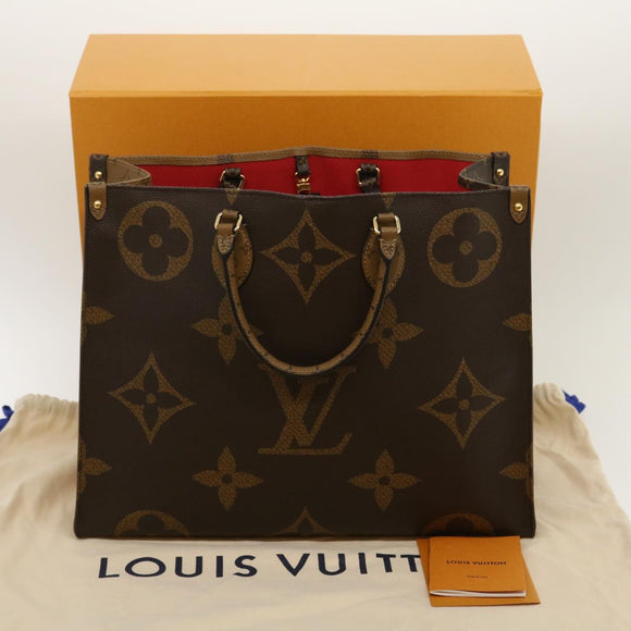 LOUIS VUITTON Monogram Reverse Giant On The go GM Tote Bag M45320 Auth ai595S