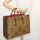 LOUIS VUITTON Monogram Reverse Giant On The go GM Tote Bag M45320 Auth ai595S-27