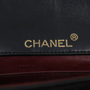 CHANEL Matelasse Shoulder Bag Lamb Skin Black Gold CC Auth jk1831-18