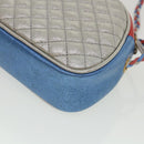 GUCCI Horsebit Pochette Shoulder Bag Lamb Skin Red Blue 534951 Auth 34948-16