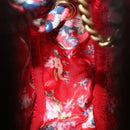 GUCCI Horsebit Pochette Shoulder Bag Lamb Skin Red Blue 534951 Auth 34948-21