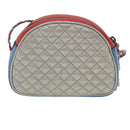 GUCCI Horsebit Pochette Shoulder Bag Lamb Skin Red Blue 534951 Auth 34948-2