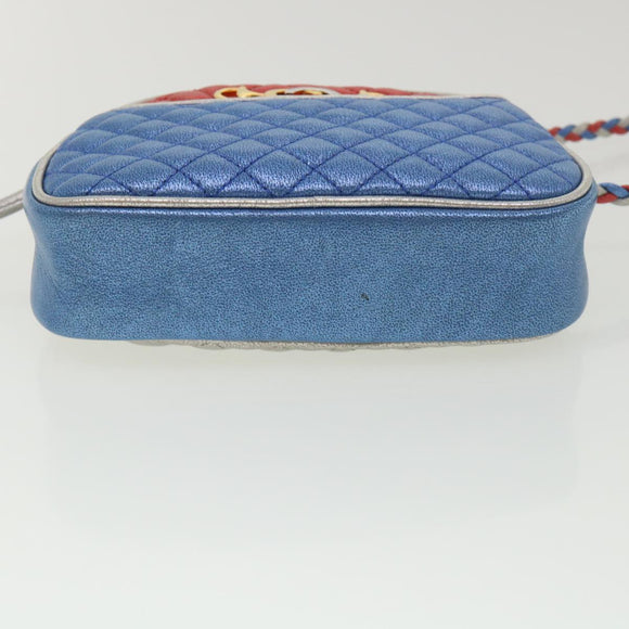 GUCCI Horsebit Pochette Schoudertas Lamsleer Rood Blauw 534951 Authentiek 34948