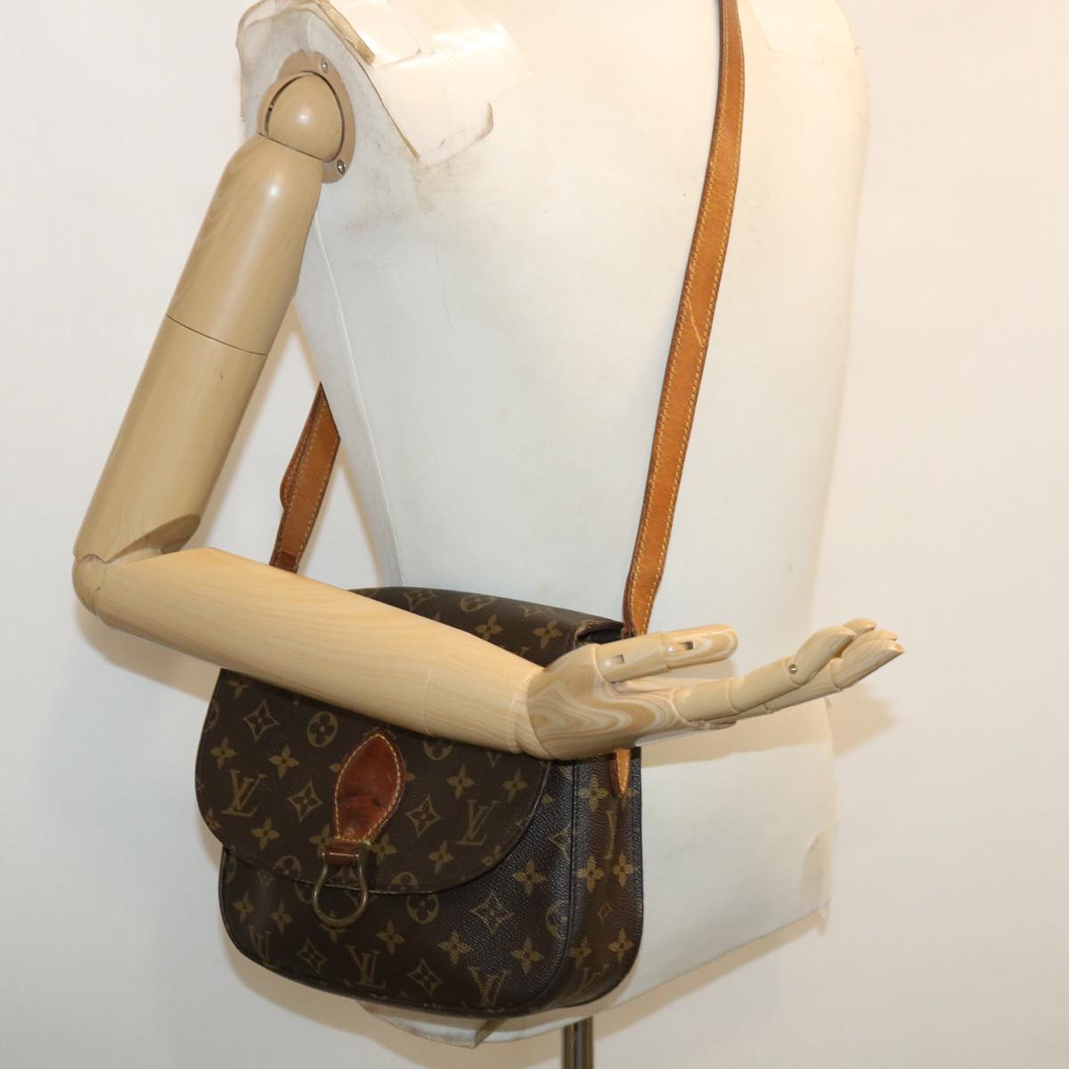 LOUIS VUITTON Monogram Saint Cloud GM Shoulder Bag M51242 LV Auth jk3015