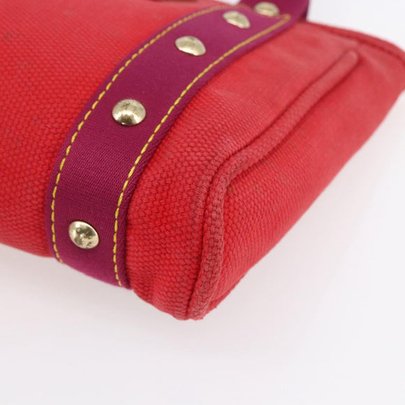 LOUIS VUITTON Antigua Kava PM Tote Bag Canvas Rouge M40037 LV Auth ka001