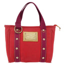 LOUIS VUITTON Antigua Kava PM Tote Bag Canvas Rouge M40037 LV Auth ka001-13