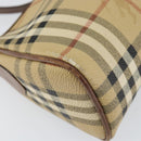 Burberrys Nova Check Shoulder Bag PVC Beige Gold Auth ka004-11