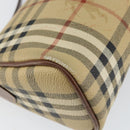 Burberrys Nova Check Shoulder Bag PVC Beige Gold Auth ka004-13