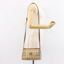 Burberrys Nova Check Shoulder Bag PVC Beige Gold Auth ka004-20