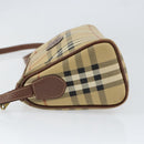 Burberrys Nova Check Shoulder Bag PVC Beige Gold Auth ka004-5
