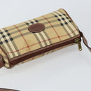 Burberrys Nova Check Shoulder Bag PVC Beige Gold Auth ka004-6