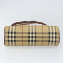 Burberrys Nova Check Shoulder Bag PVC Beige Gold Auth ka004-9