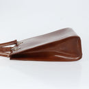 CARTIER Shoulder Bag Patent leather Brown Silver Auth ka005-5