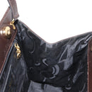 Salvatore Ferragamo Hand Bag Leather Brown Gold Auth ka006-19