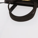 Salvatore Ferragamo Hand Bag Leather Brown Gold Auth ka006-7