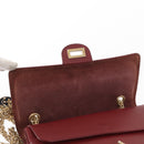 CHANEL Chain Shoulder Bag Leather Red Gold CC Auth ka007-20