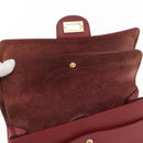 CHANEL Chain Shoulder Bag Leather Red Gold CC Auth ka007-10