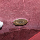CHANEL Chain Shoulder Bag Leather Red Gold CC Auth ka007-23