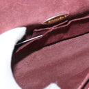 CHANEL Chain Shoulder Bag Leather Red Gold CC Auth ka007-11