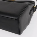GIVENCHY Hand Bag Leather Black Gold Auth ka009-14